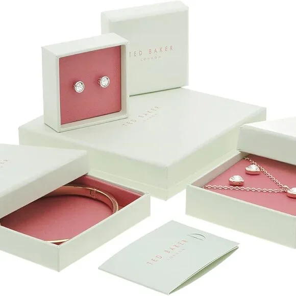 London Hanniy Crystal Heart Huggie Hoop Earrings for Women - Picture 5 of 5